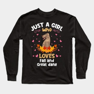 Just a Girl who Loves Great Dane Long Sleeve T-Shirt